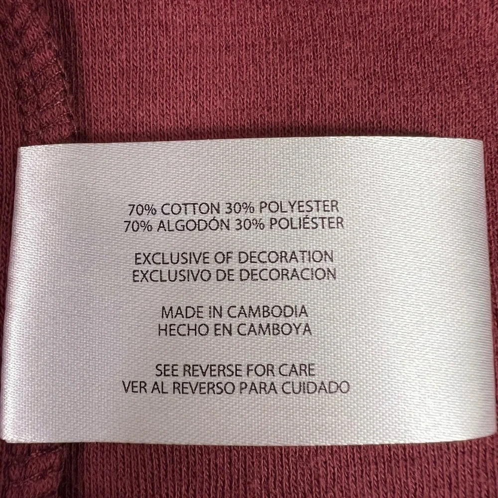 BANANA Republic Men's Double Knit Long Sleeve Crewneck Shirt - Burgandy - S